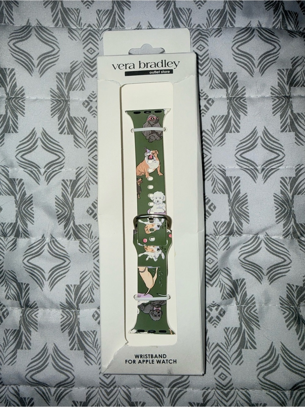 Vera Bradley Women's Outlet Wrist Band for Apple Watch Dog Park